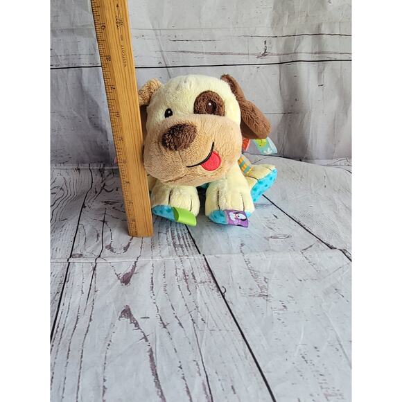 Taggies Buddy Dog Plush Tan Puppy 13" Mary Meyer Stuffed Animal toy Bean Bottom - Picture 2 of 7